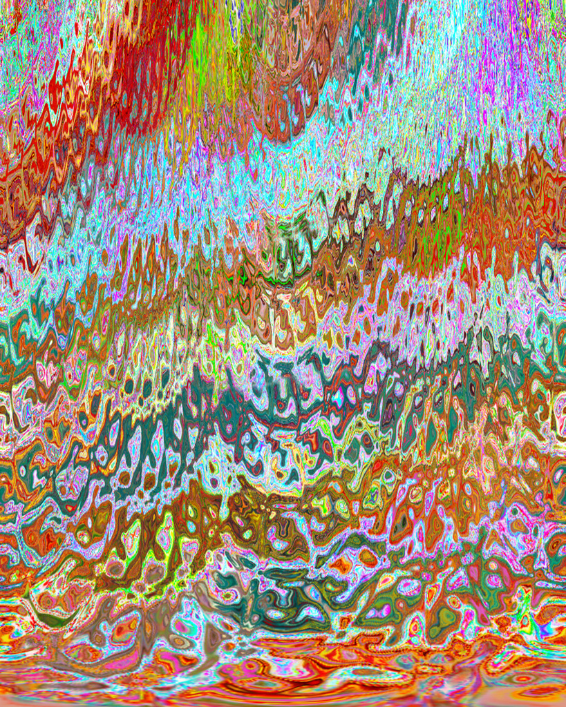 sheets of liquid cascade down