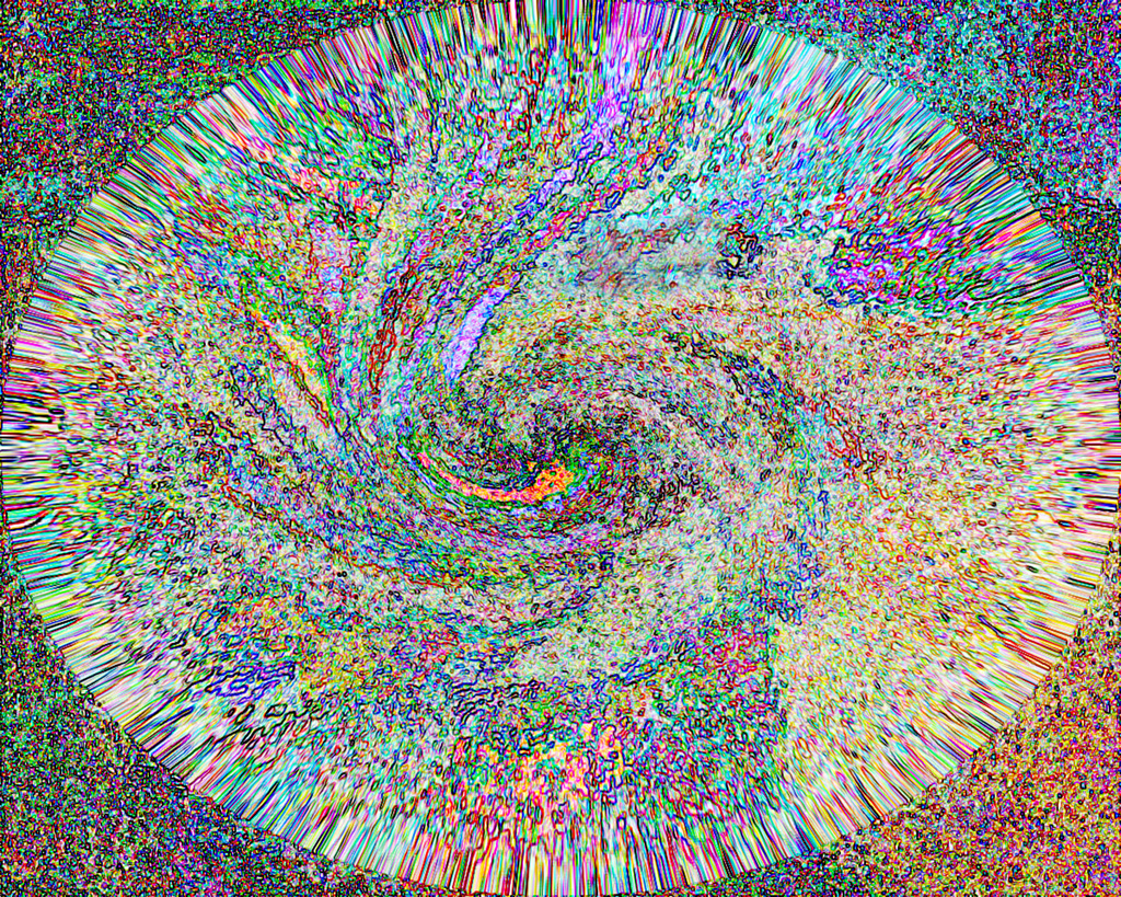 swirls of subtle hues slide to the middle